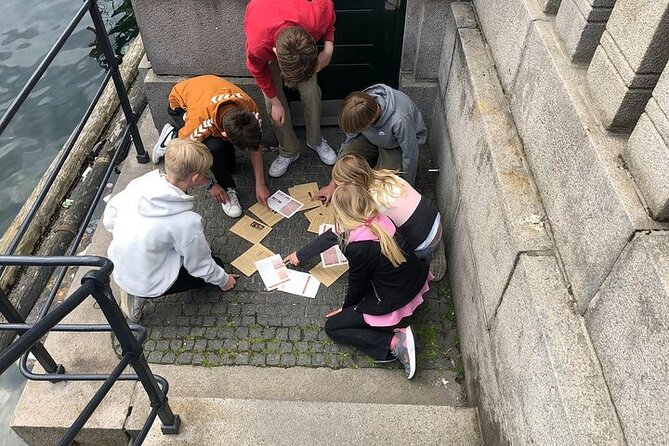 Aarhus Self guided Mystery hunt Sabotage in Danish - Starting at Børnenes Kontor on Bispetorvet