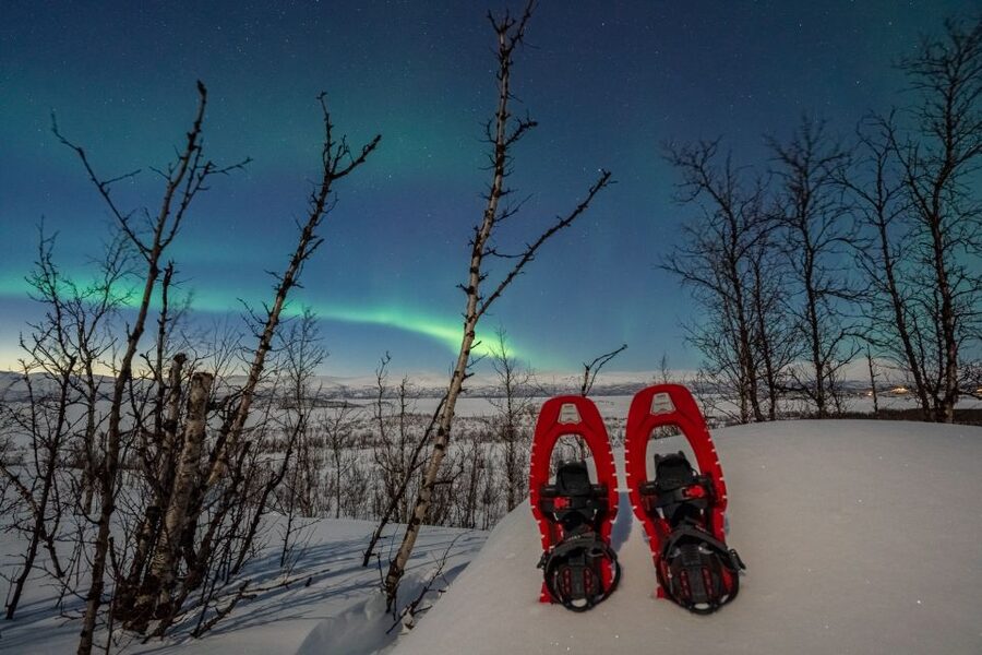 Abisko: Aurora Snowshoeing - Snowshoes turn a dark walk into the main attraction