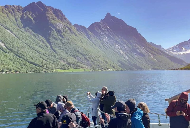 All About the Fjords, in one tour by bus & boat from Ålesund - Boarding the boat at Ålesund