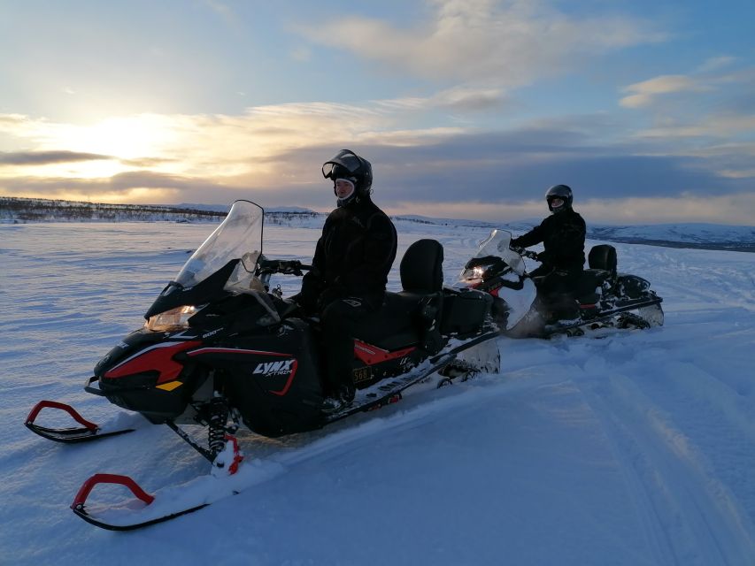 Alta: Guided Snowmobile Safari on Finnmarksvidda With Snacks - Crossing frozen lakes on Finnmarksvidda