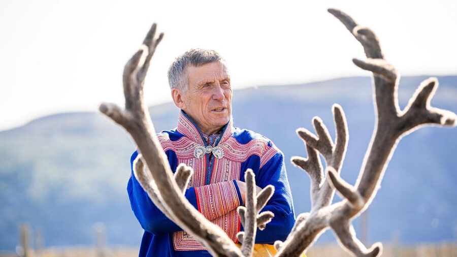 Alta: Reindeer - A carrier of Sámi Culture - Feeding the reindeer at Sami Siida