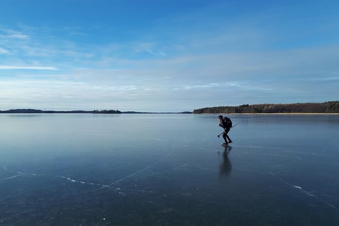 Beginner friendly Nordic Ice Skating On lakes in Stockholm - What the Nordic skating feels like
