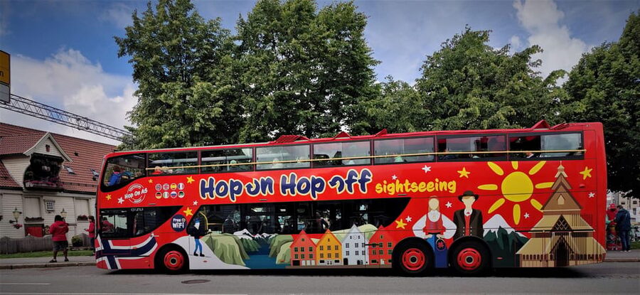 Bergen: 24-Hour Hop-On Hop-Off Bus Ticket - Bergen Aquarium and other optional stops