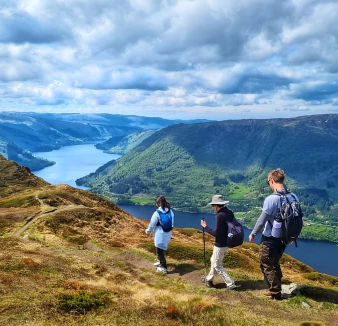 Bergen: Fjord Hiking - Public tour - A mountain day that starts in central Bergen