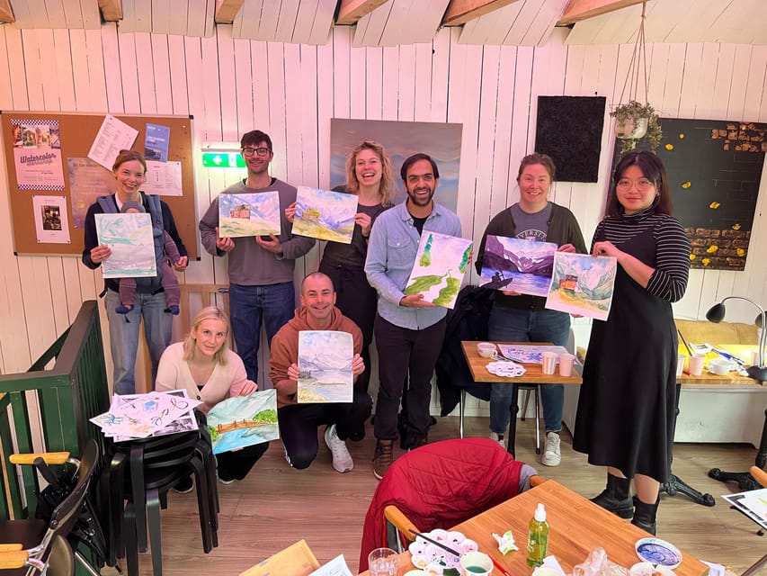 Bergen: paint Norwegian landscape with watercolor - The advantages of a group limited to six