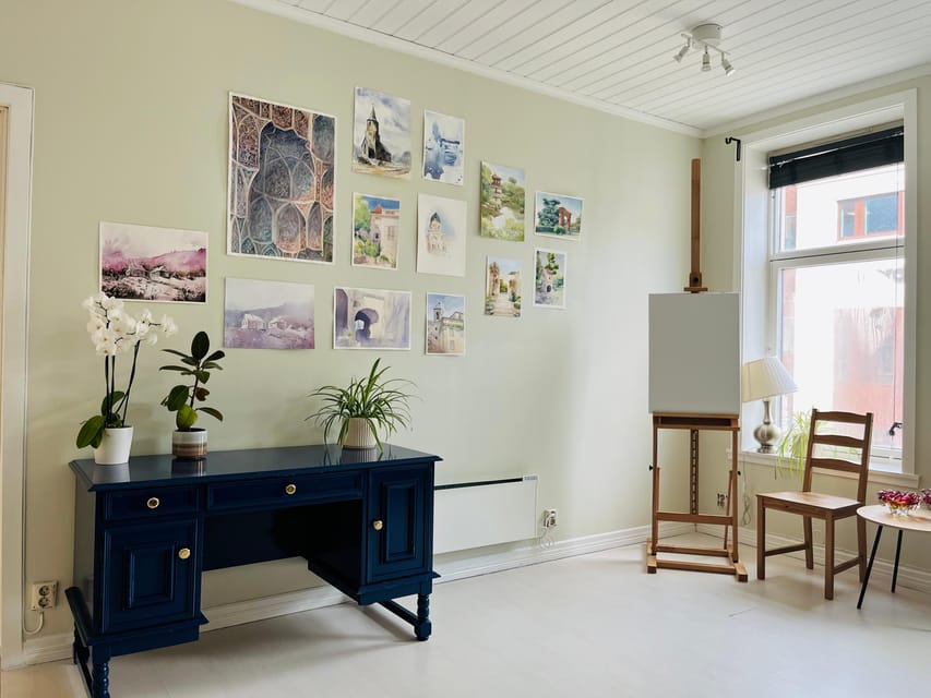 Bergen: paint Norwegian landscape with watercolor - When this fits best into a Bergen visit
