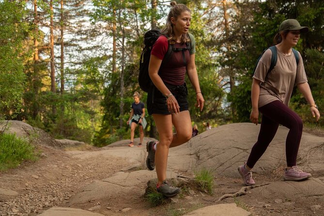 Best View of the Oslofjord Hike - The final climb to Vettakollen