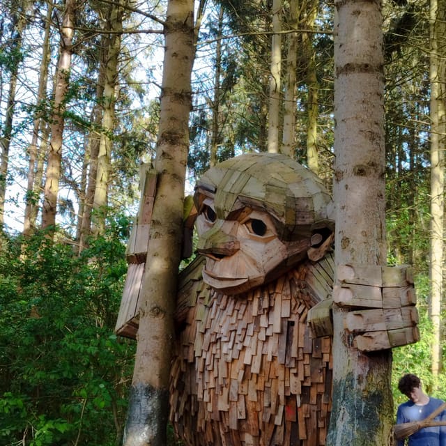 Copenhagen: Six Forgotten Giant Sculptures Tour by Bus - Six scrap-wood giants hiding outside Copenhagen