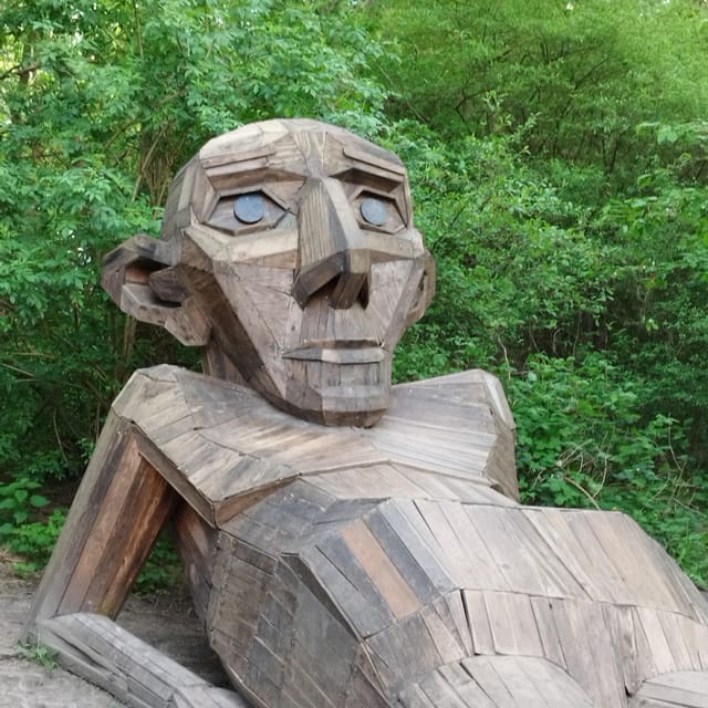 Copenhagen: Six Forgotten Giant Sculptures Tour by Bus - Little Tilde brings the hunt back to the open air