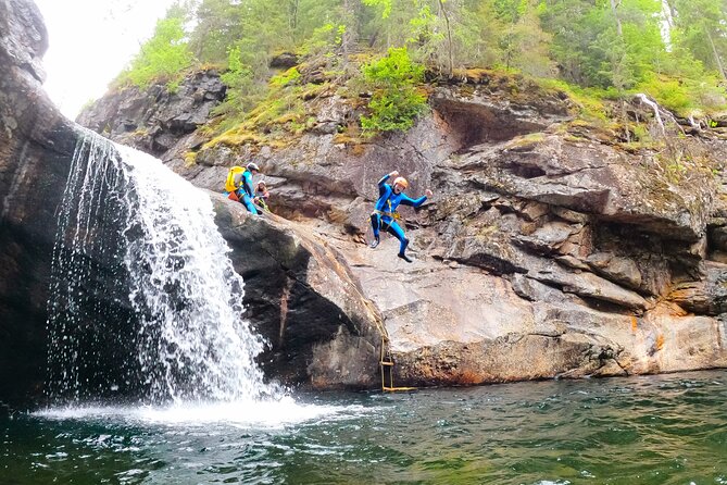 Extreme Canyoning With Waterfall Rappelling near Geilo in Norway - Giant’s kettles, slides, and canyon pools