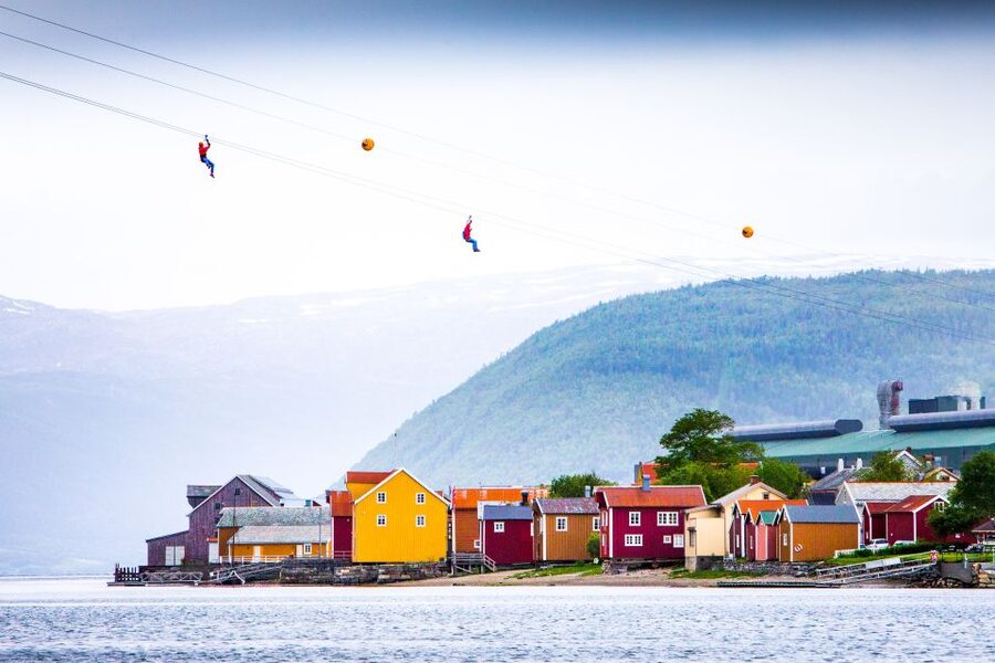 Feel the adrenaline in Mosjøen Zipline - A zipline with Mosjøen below your feet