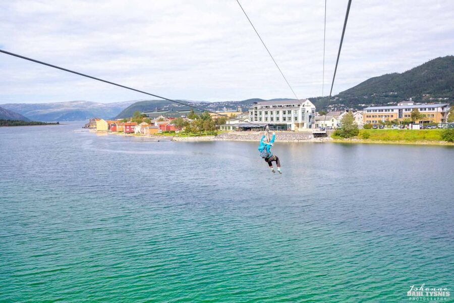 Feel the adrenaline in Mosjøen Zipline - The 70-metre launch platform