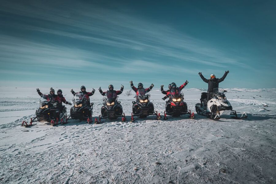 From Alta: Daytime Snowmobile Adventure - From central Alta to the old mountain lodge