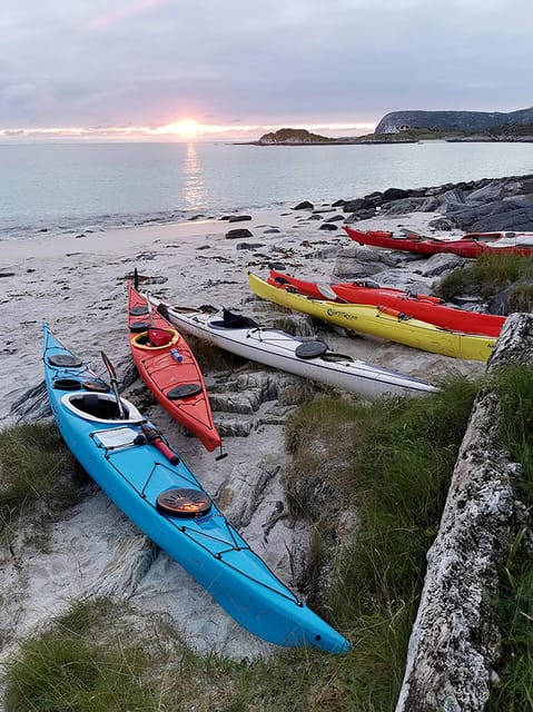 From Tromsø: Sea Kayaking Tour at Sommarøy with Transfer - Getting suited up in a drysuit