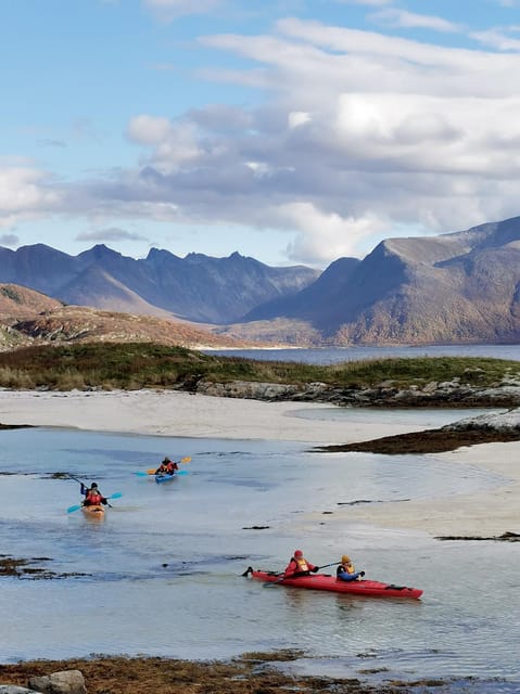 From Tromsø: Sea Kayaking Tour at Sommarøy with Transfer - Narrow sounds and shallow sandy water