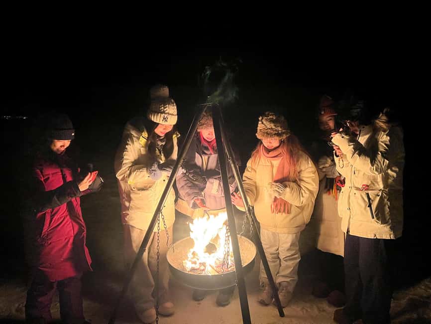 Full Night Magic of the Arctic Lights in Tromso - Bonfire, hot punch, and a short Arctic break