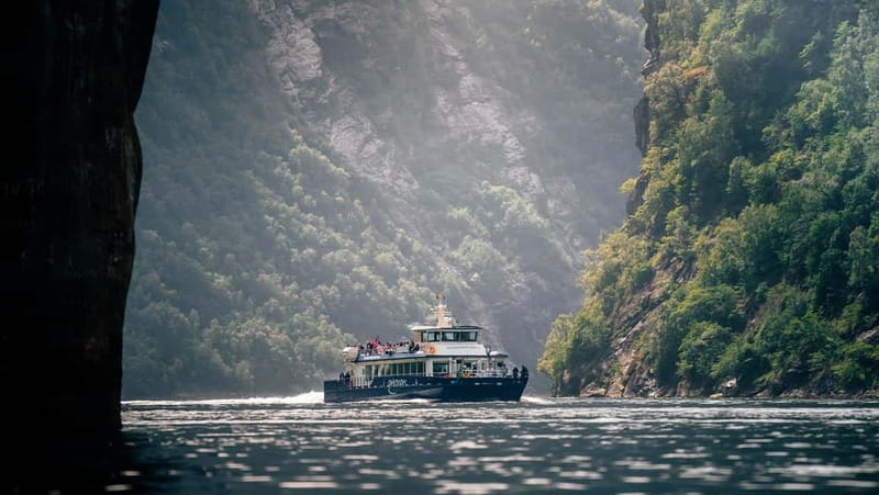 Geiranger: Fjord and Waterfalls Sightseeing Boat Trip - Sailing out from Geiranger Harbor