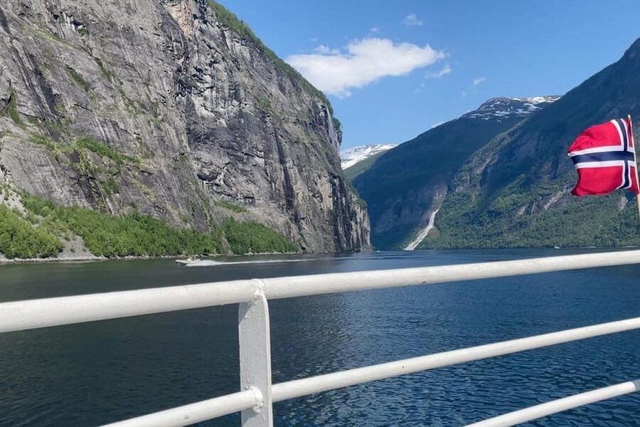 Geiranger Fjord Boat Tour with Waterfall Tasting - The boat, views, and onboard bar