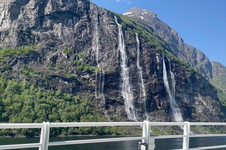 Geiranger Fjord Boat Tour with Waterfall Tasting - The Seven Sisters come first