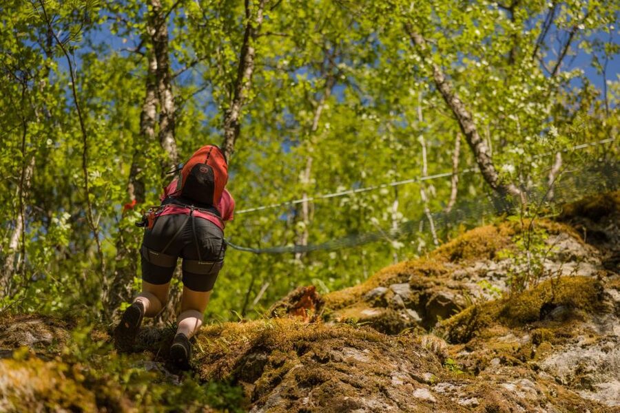 Geiranger: Rappelling tour with epic view - Flydalsjuvet without the roadside crowd