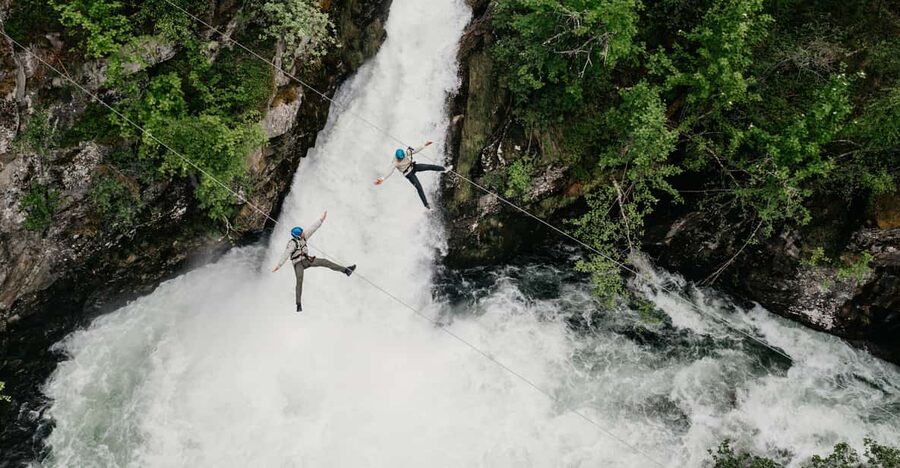 Geiranger: Zipline Park Experience - The bridges, river crossings, and forest route