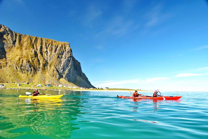 Half Day Kayak - Northern Explores AS - Paddling toward Lofoten’s small islands