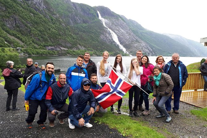 Haugesund Shore Excursion: Åkrafjorden & Langfoss waterfall - Haraldshaugen puts Norway’s story in context
