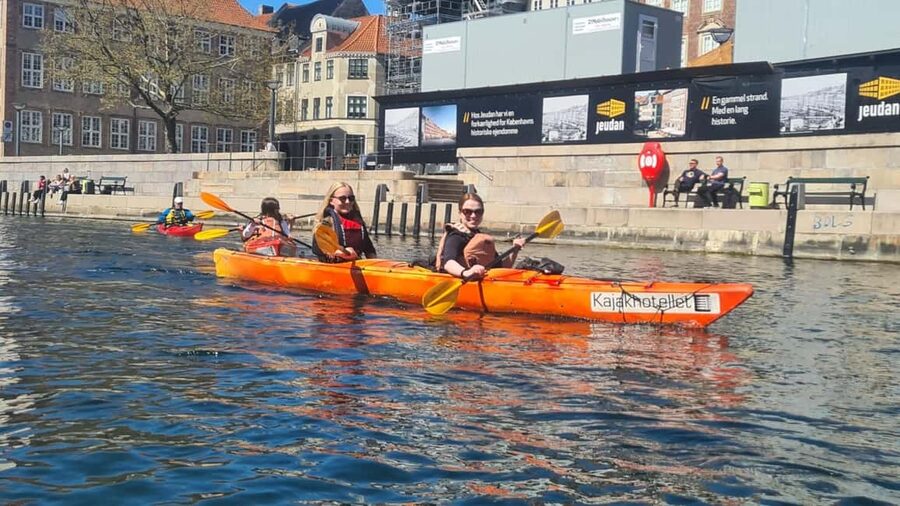 Kayak Tour in Copenhagen Harbor - June, July and August - The kayaks and the first few minutes