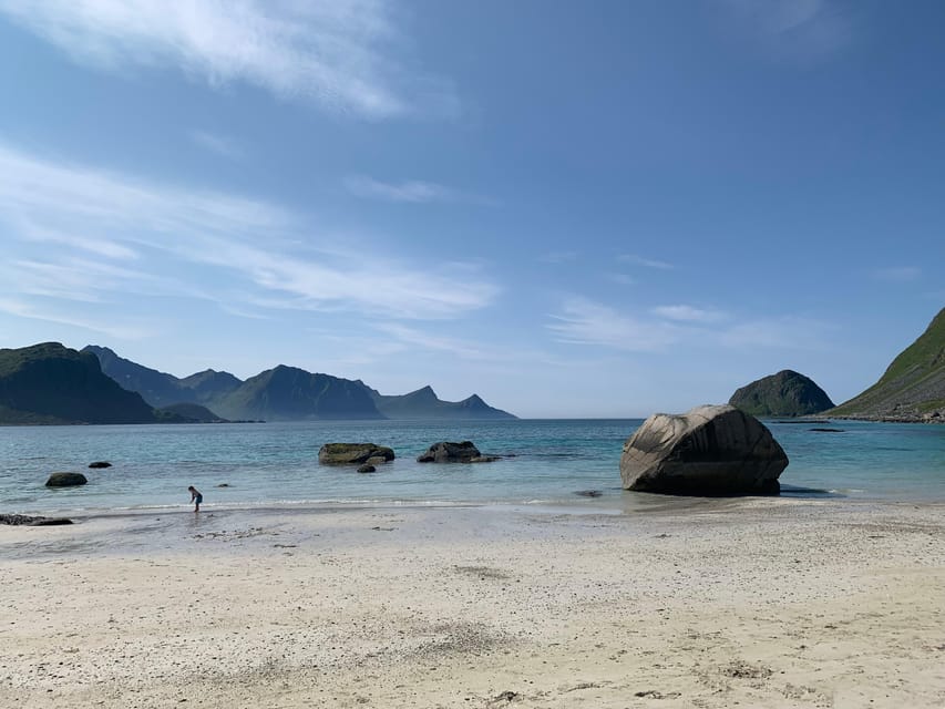 Leknes: 4 Hours Private Exclusive Car Sightseeing in Lofoten - Rambergstranda for sand, sea, and a possible swim
