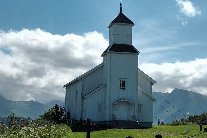 Lofoten VIP PRIVATE Tour from Leknes city / port - Flakstadpollen and a church built with Russian wood
