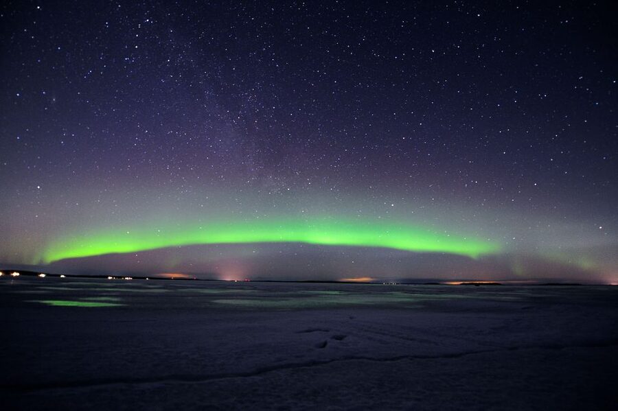 Luleå : Northern Lights Tour on a Snowmobile drawn Sled - Language, gear, and comfort