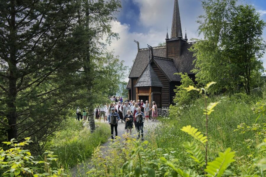 Maihaugen Museum/The Norwegian Olympic Museum, Lillehammer. - Old farms show the working side of Norwegian life