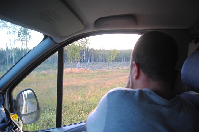 Moose safari in the wild Sweden Tiveden - The minivan search around Tiveden
