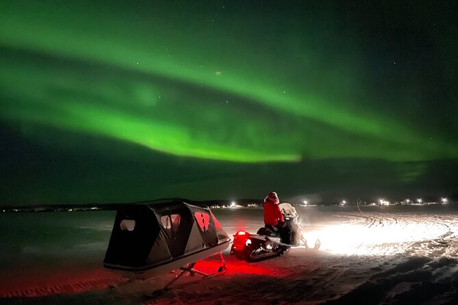 Northern Light snowmobile tour in Kiruna 7:30 pm - Jukkasjärvi church and a glimpse of local culture