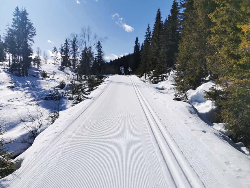 Oslo: Cross Country Skiing Equipment with private lesson - From Oslo streets to Trollvannstua