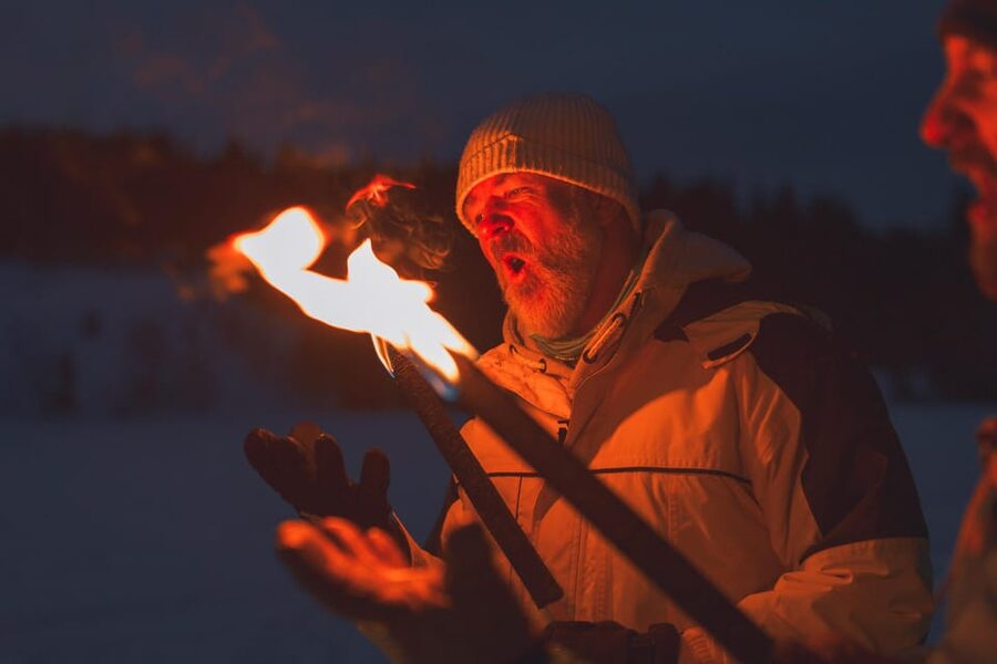 Oslo: Snowy Forest Torchlight Walk with Campfire - Clothing and physical demands