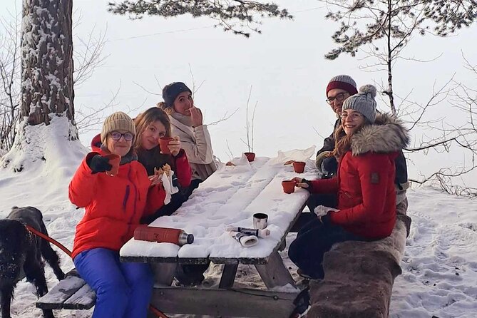 Oslo: Winter wonderland forest hike & campfire with a dog - Gjersjøen, waffles, and a proper pause