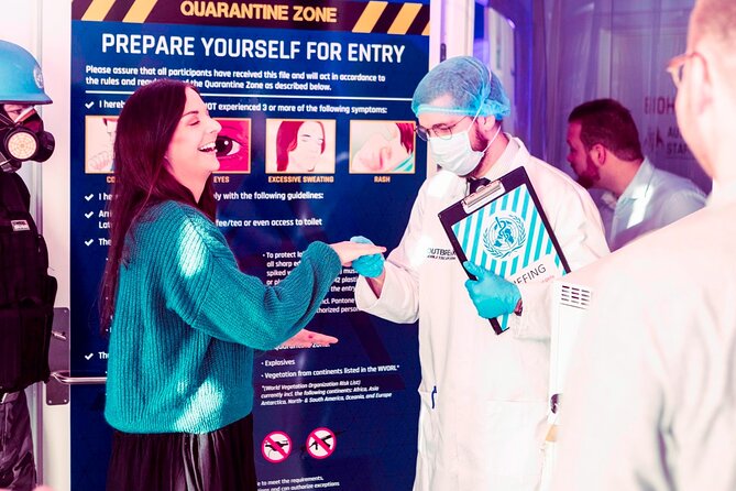 Outbreak Escape Room - The value of $356.71 for a group of six