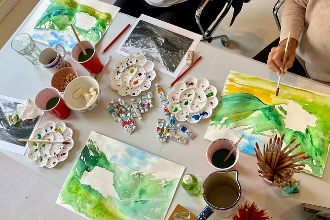 Paint Norwegian landscape with watercolor in Bergen - Starting at JM Atelier on Lille Øvregaten 6