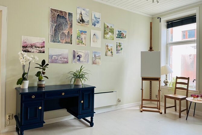 Paint Norwegian landscape with watercolor in Bergen - Is $91.33 a fair price?