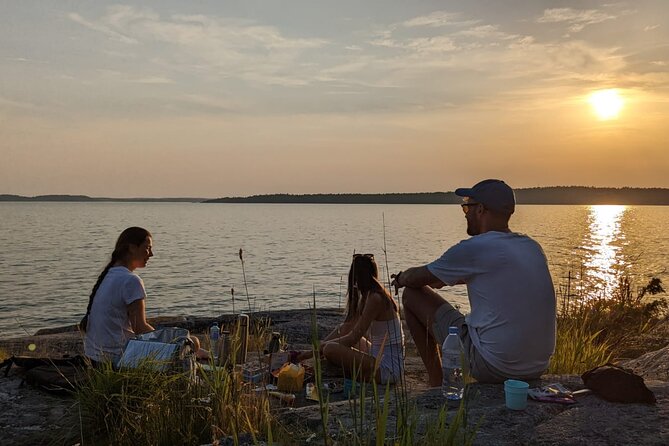 PRIVATE Sunset Kayaking in Stockholm Archipelago Nature Reserve - A gentle paddle through the Baltic islands