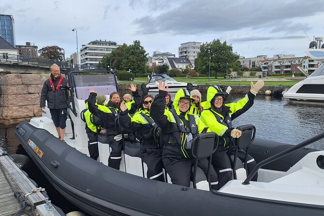 RIB Speed Sightseeing in Kristiansand - The return past Kristiansand’s waterfront