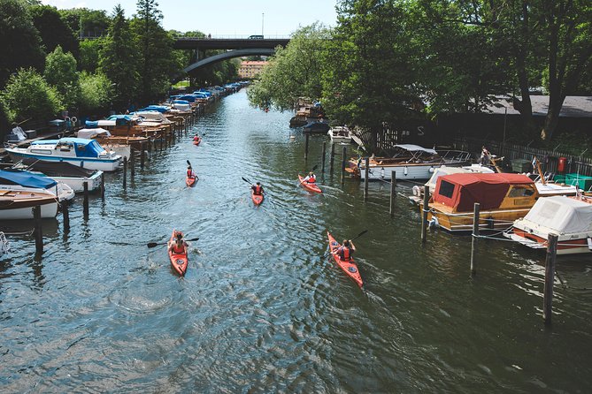 Self-Guided Kayak Adventure In Central Stockholm (One-man kayak) - Paddling Toward Stockholm City Hall