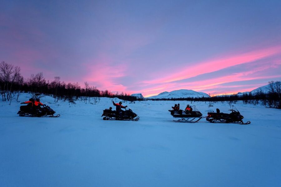 Snowmobile Adventure Abisko (Shared) - Following snowy trails through Abisko National Park