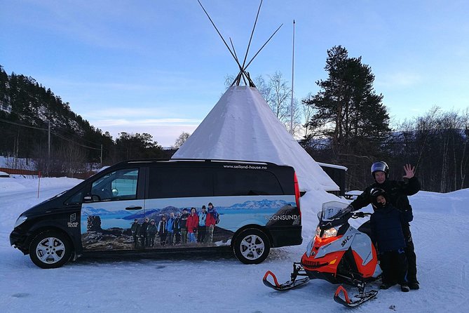 Snowmobile safari in the mountain plateau of Finnmarksvidda - Riding out from Alta at 9:00 in the morning