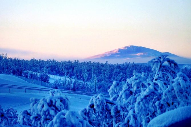 Snowmobile Safari to Lapland viewpoint - Pickup from Kiruna makes the timing simple