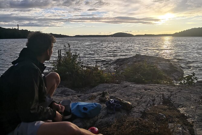 Stockholm Evening Kayak with BBQ - Small Group - Dinner on a Långholmen beach