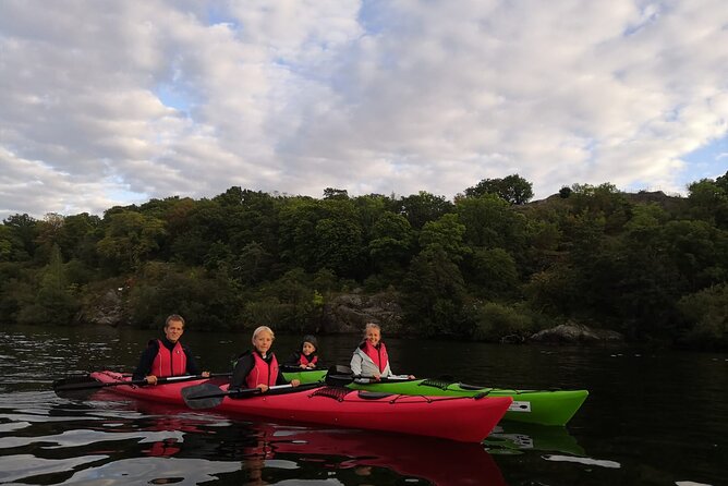 Stockholm Evening Kayak with BBQ - Small Group - Returning through the sunset colors