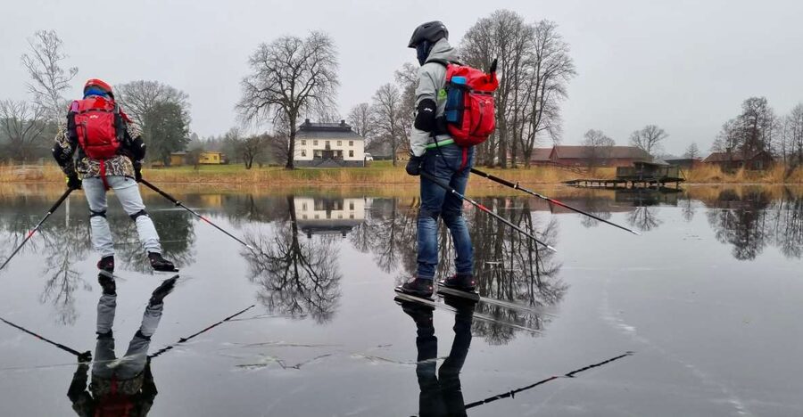 Stockholm: Family Friendly Private Ice Skating Tour & Lunch - Learning Nordic skating on a natural lake