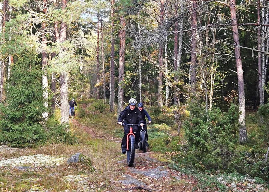 Stockholm: Fat Bike Forest Adventure with Lunch and Sauna - Lunch at a forest café beside the lake